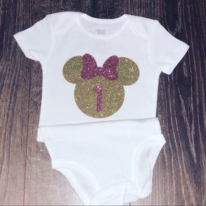 Minnie Mouse Onesie for little girl turning 1
